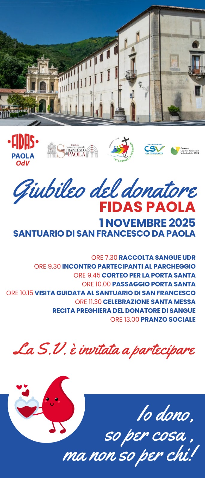 INVITO GIUBILEO DEL DONATORE