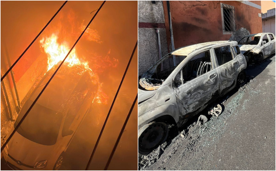 Incendio Villapiana auto