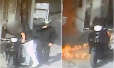 San Lucido fiamme distributore