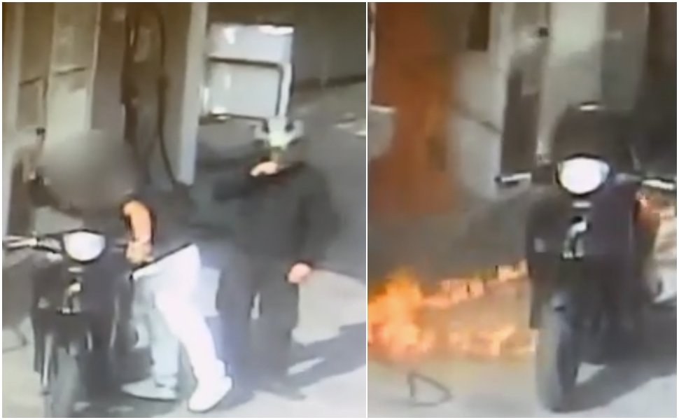 San Lucido fiamme distributore