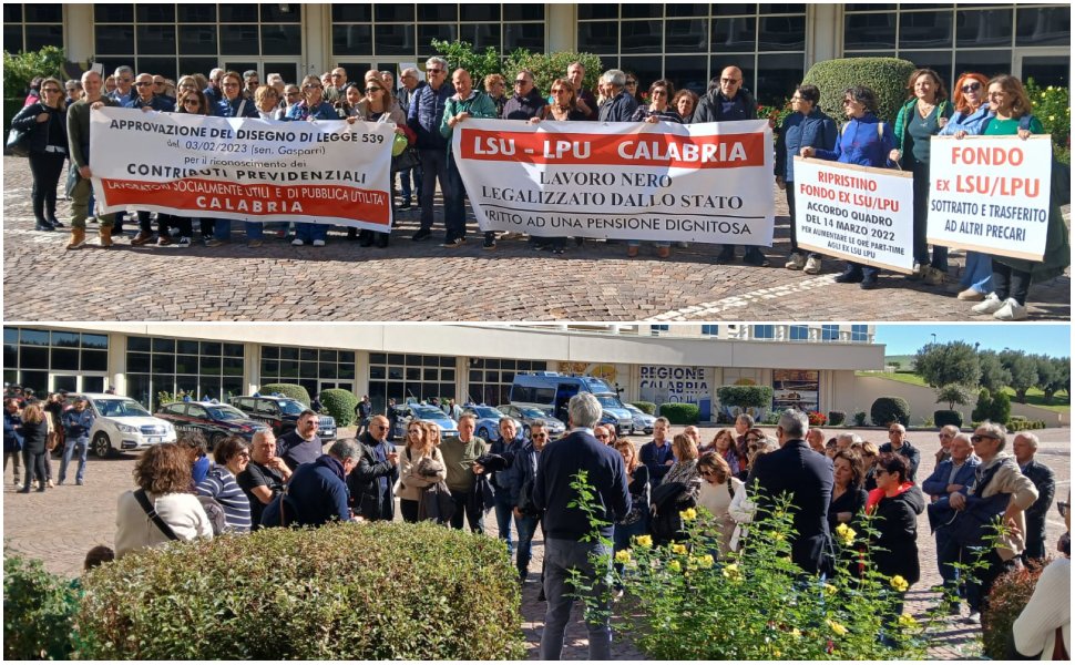 Flash mob Lavoratori ex Lsu e Lpu