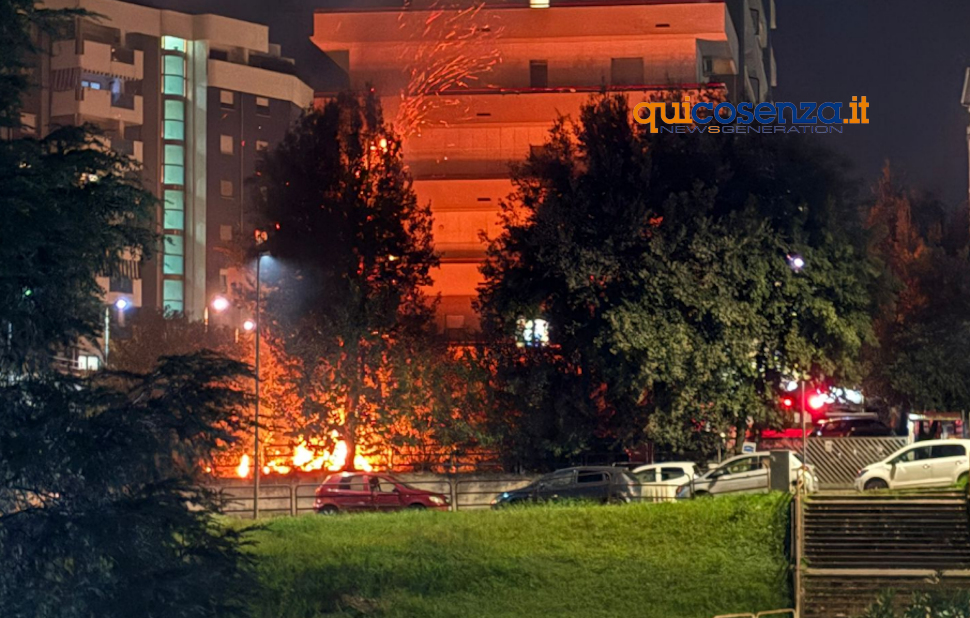 paura incendio Cosenza