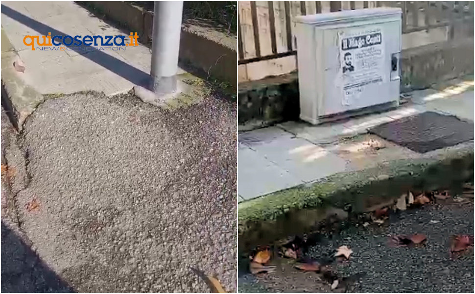 Cade con la sua carrozzina Cosenza