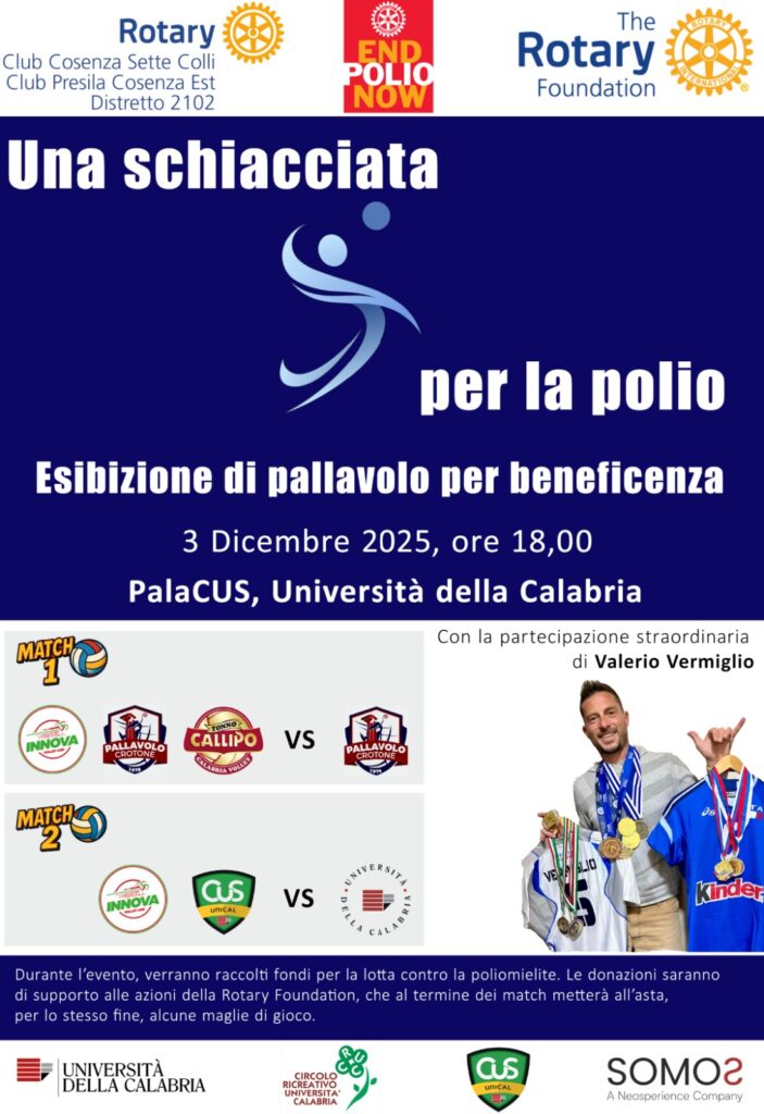 Locandina Una schiacciata per la polio RotaryClubCosenzaSetteColli 031225 1