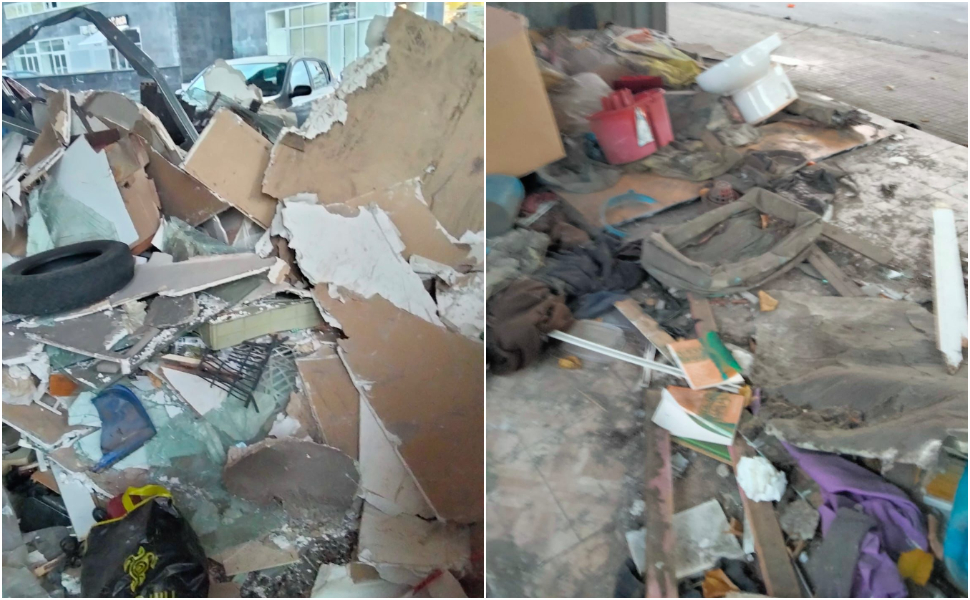 Via Padre Giglio macerie demolizione box