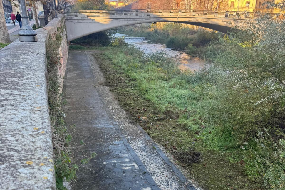 Cosenza lungo Busento rifiuti discarica