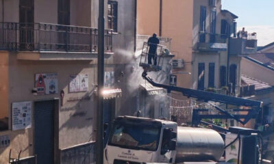 Incendio tabacchi Cassano-Ionio
