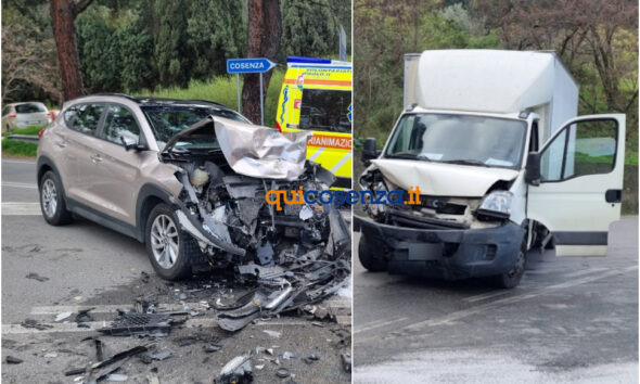 Incidente Cosenza Cimitero_scontro frontale