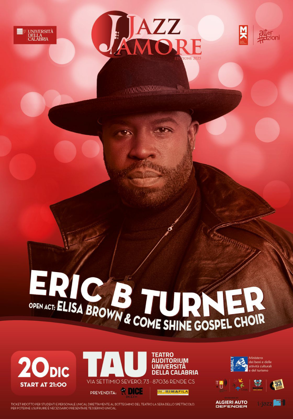 Rende: "JazzAmore" si chiude al TAU con il gospel e la straordinaria voce di Eric B. Turner 52 JazzAmore Eric B Turner 02
