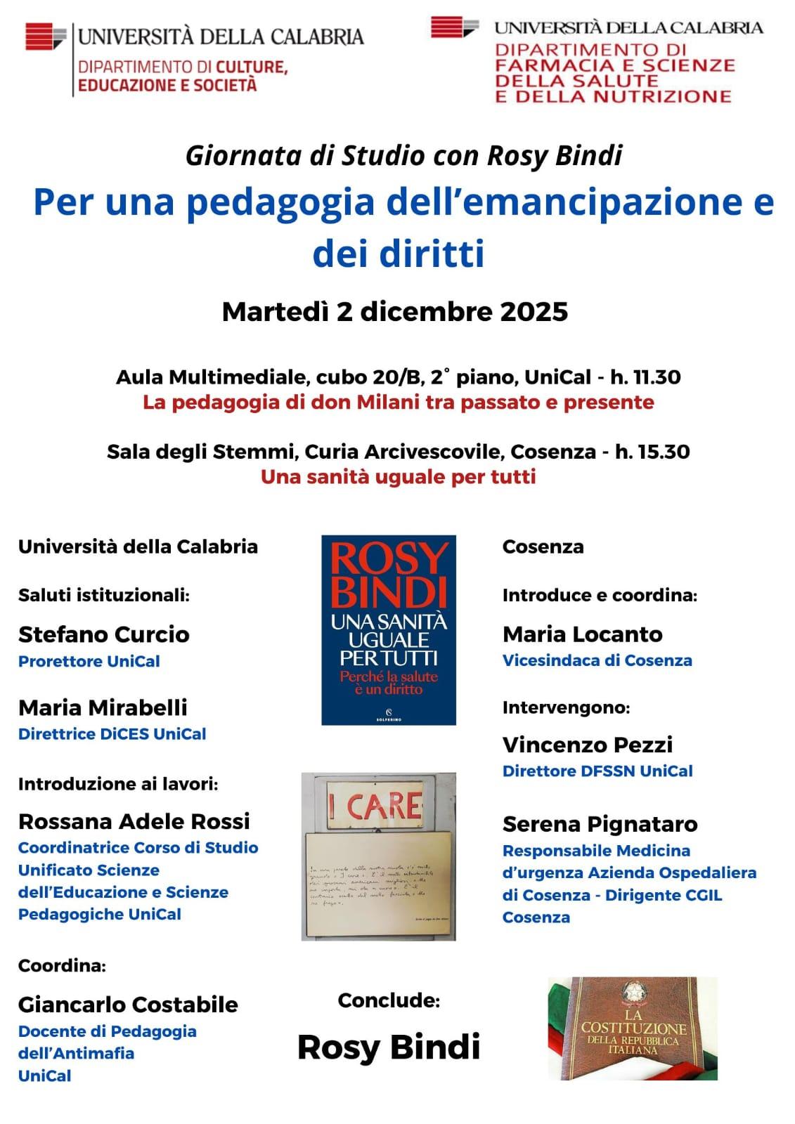 All'Unical giornata di studio su emancipazione e diritti con Rosy Bindi 52 Unical giornata emancipazione e diritti