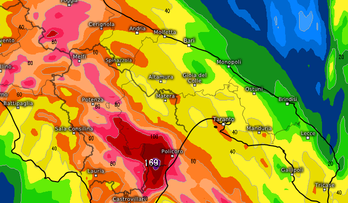 Alto Jonio cosentino maltempo