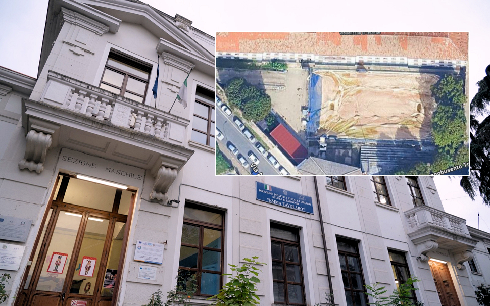 Cosenza: nuova vita all’area sportiva del plesso scolastico di via Milelli. Riqualificazione e affidamento decennale 51 Scuola Via Mielli area sportiva bando Cosenza