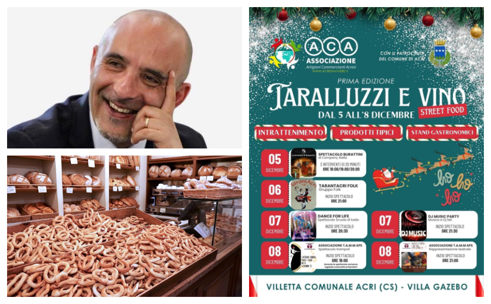 Taralluzzi e Vino Acri con il sindaco Pino Capalbo