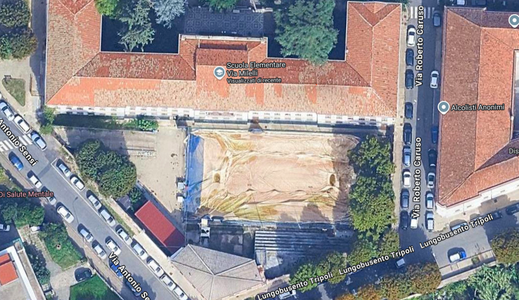 Cosenza: nuova vita all’area sportiva del plesso scolastico di via Milelli. Riqualificazione e affidamento decennale 52 Scuola elementare via Milelli Zumbini Cosenza area sportiva
