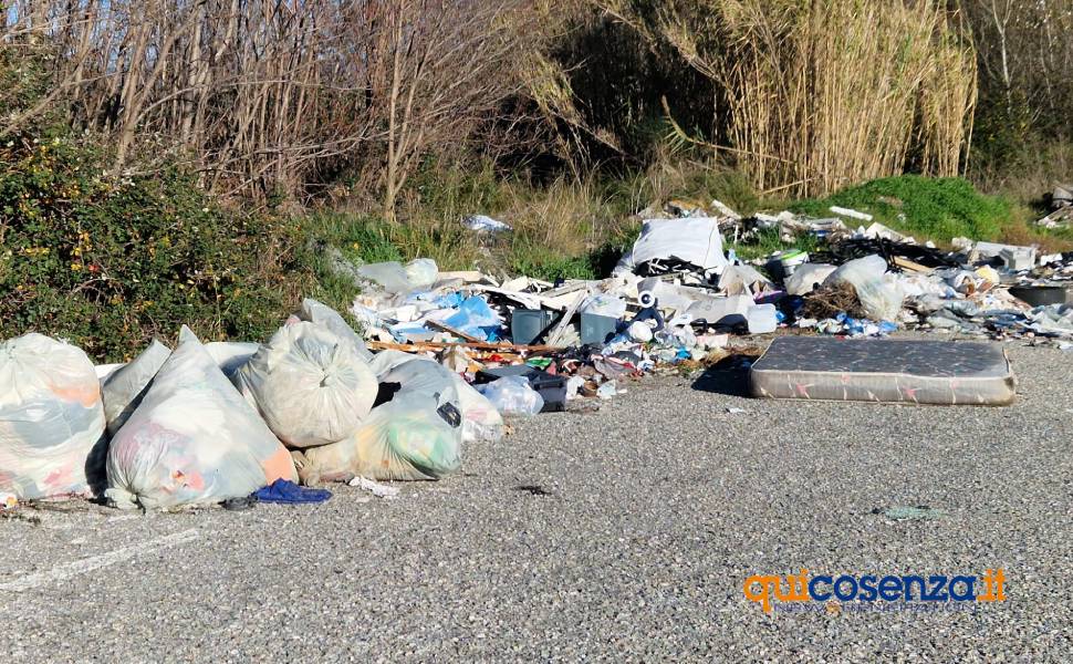 Discarica a cielo aperto sulla Statale 107: uno scempio ambientale di fronte all’ingresso per San Fili 59 rifiuti discarica san fili 02