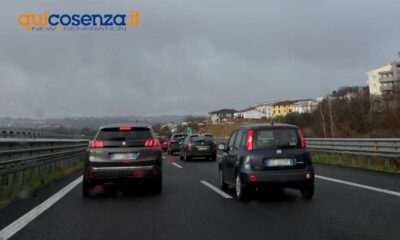 A2 restringimento traffico direzione sud Cosenza nord