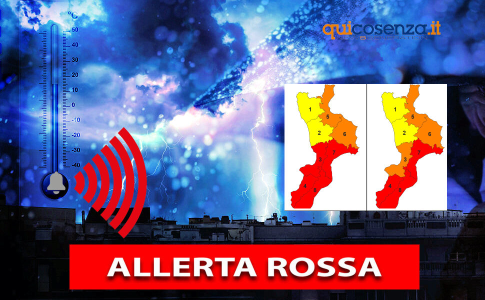 Allerta MEteo Rossa Calabria Ciclone mediterraneo