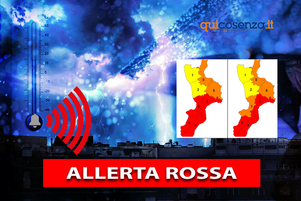 Allerta MEteo Rossa Calabria Ciclone mediterraneo