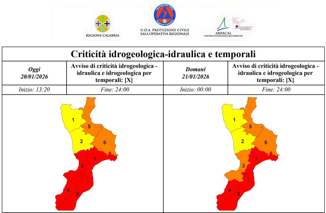 Allerta Rossa Calabria
