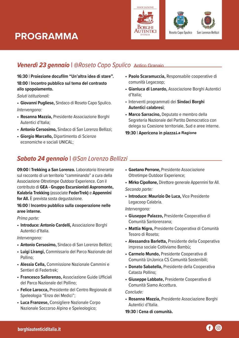 Borghi Autentici d’Italia: Roseto Capo Spulico e San Lorenzo Bellizzile comunità diventano progetto 53 Borghi autentici d'Italia BAI programma