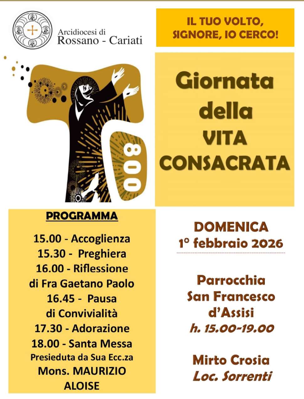 Fede: la Diocesi di Rossano Cariati celebra la Giornata della 'Vita Consacrata' 52 Giornata Vita Consacrata Mirto