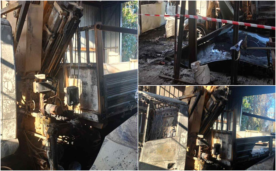 Incendio mezzi ditta Eugenio Mammone 01