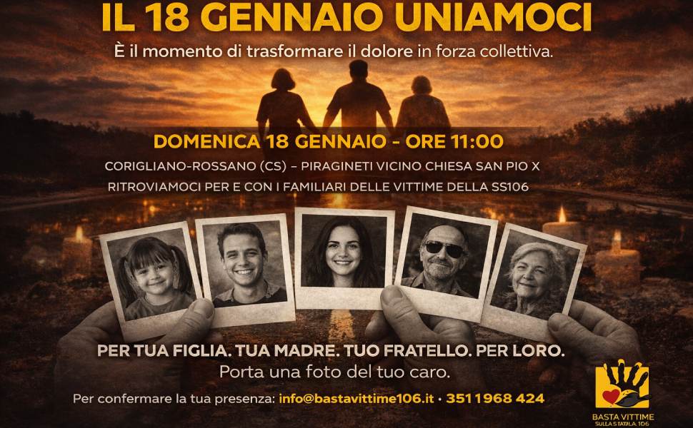 Incontro 18 gennaio basta vittime Statale 106