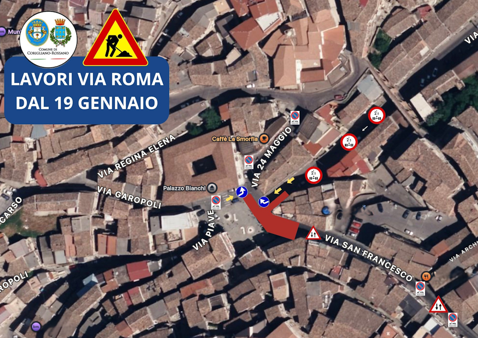 Lavori centro Storico Corigliano