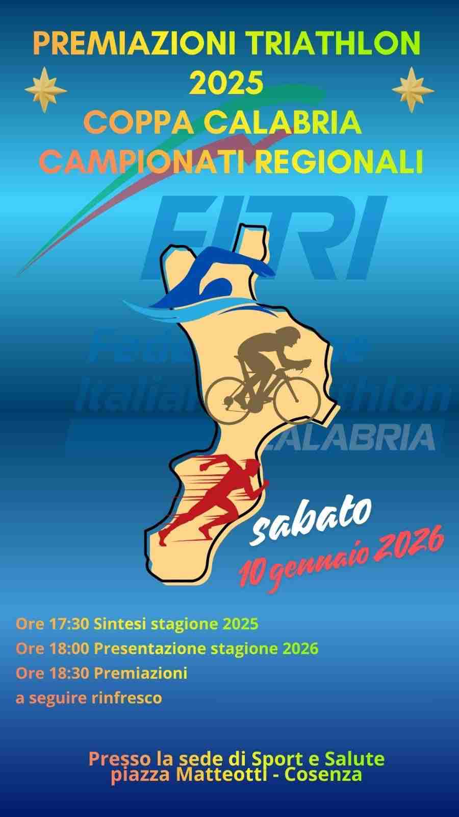 Locandina Triathlon cosenza