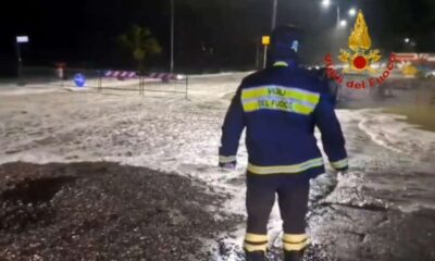 Maltempo Calabria Ciclone Harry - vigili del fuoco catanzaro lido