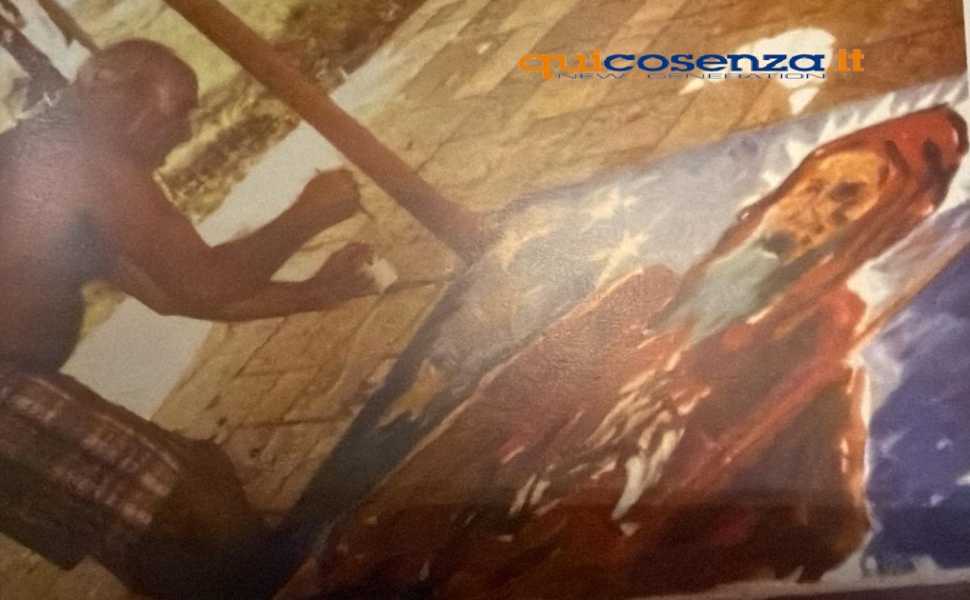 Mimmo Rotella a Sangineto dipinge San Francesco di Paola