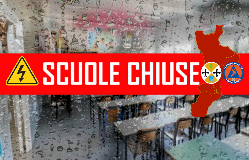 Scuole Chiuse in Calabria allerta meteo Rossa
