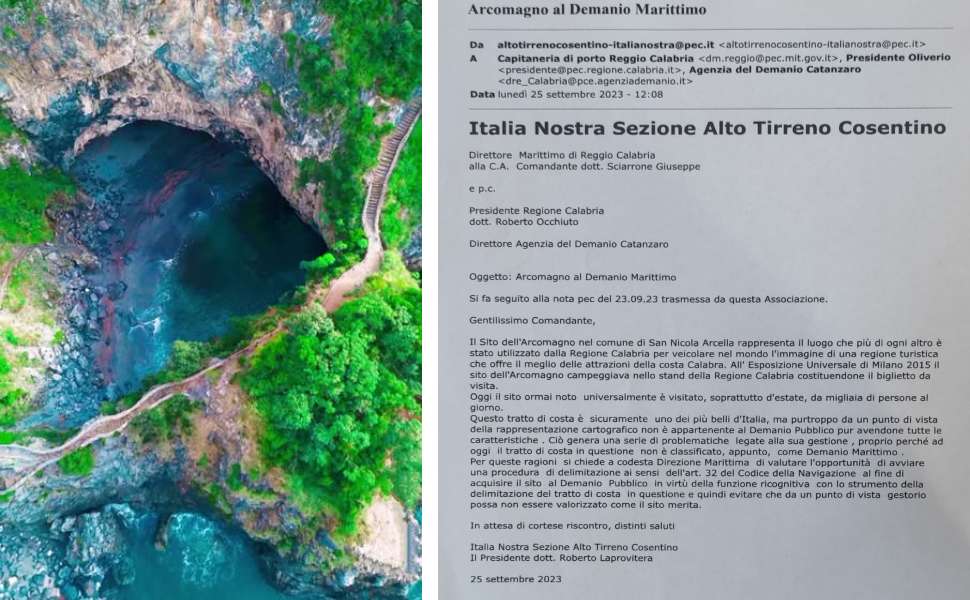 arcomagno e richiesta Italia nostra settembre