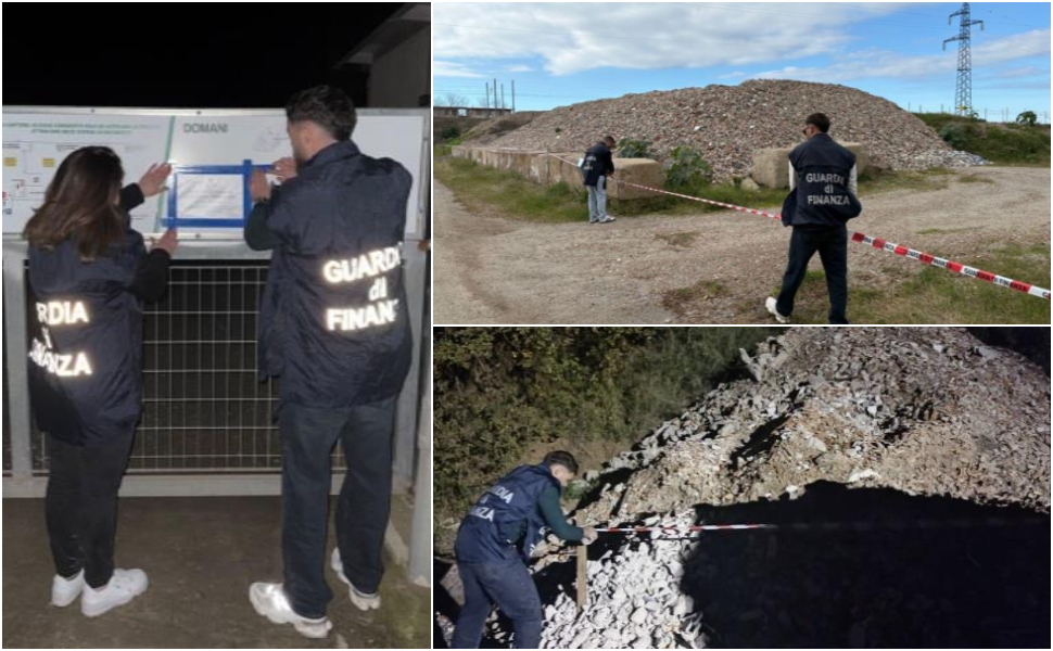 guardia finanza sequestro rifiuti edili
