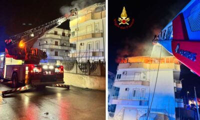 incendio appartamento mansarda crotone