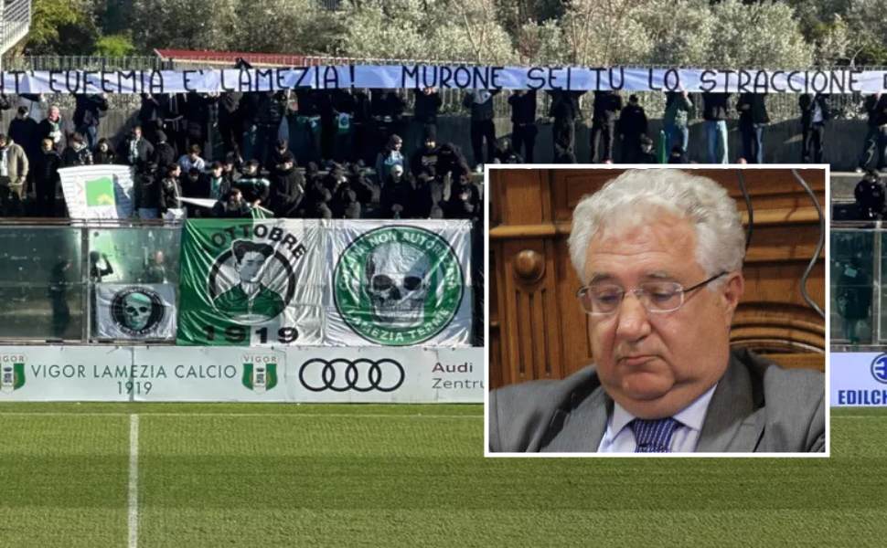 striscione lamezia murone stadio vigor
