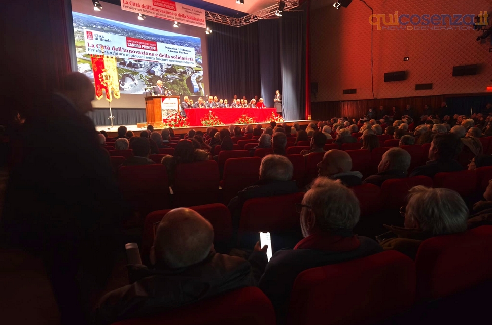 Rende Sandro Principe conferenza annuale 1 febbraio 