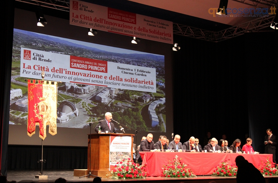 Rende Sandro Principe conferenza annuale 1 febbraio