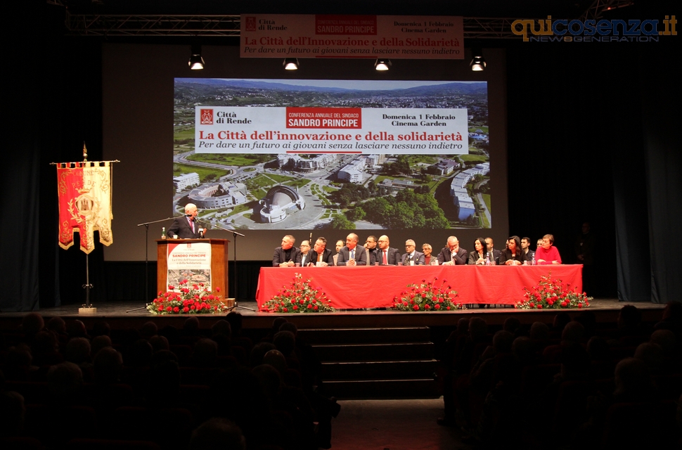 Rende Sandro Principe conferenza annuale 1 febbraio 