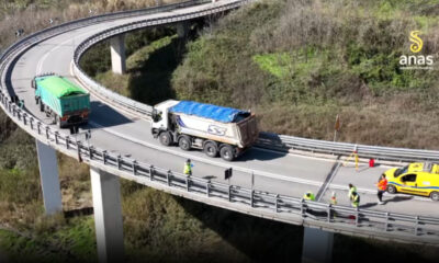 A2, concluse le prove di carico sull'asta di svincolo all'uscita Altilia-Grimaldi - VIDEO 54 A2-Altilia-Grimaldi-prove-di-carico