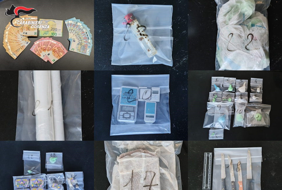 Blitz antidroga a Trebisacce: in casa oltre un chilo tra cocaina, hashish ed eroina. In carcere un 21enne 51 Trebisacce Arresto Carabinieri 21enne droga