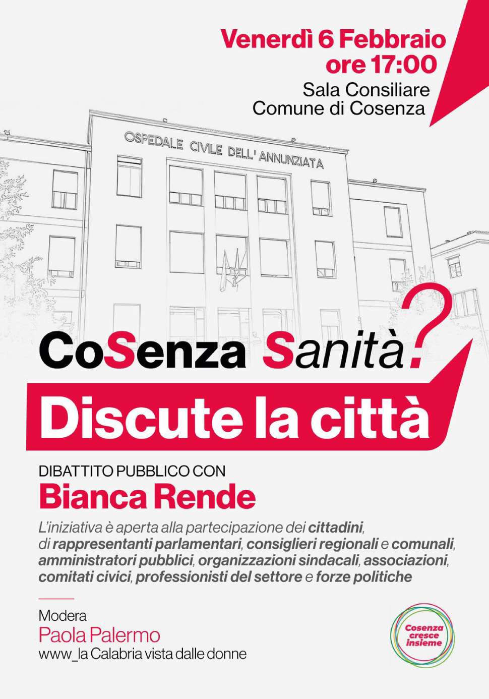 “Discute la città”, secondo incontro a Cosenza: al centro il futuro della sanità pubblica 52 Discute la città - Cosenza - Sanità