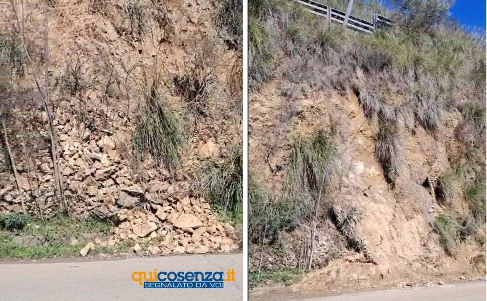 Frana via Romualdo Montagna, cittadini preoccupati «rete paramassi al limite, si rischia grosso» 82 Frana via Romualdo Montagna - rete paramassi 01