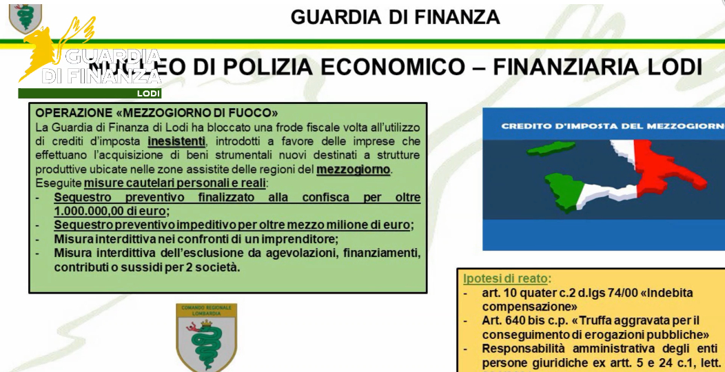 Maxi frode sui crediti d’imposta da 3 milioni: scantinati al posto delle sedi e corsi di formazione fantasma 52 frode sui crediti d’imposta