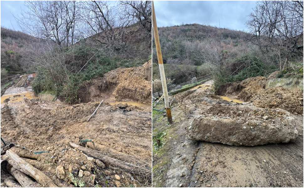 Allarme frana a San Sosti, frazione Macellara abbandonata «il cedimento e la paura» 51 Macellara San Sosti frana 02