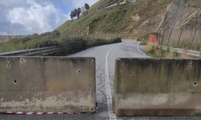 Maltempo Calabria - strada chiusa Stefanaconi