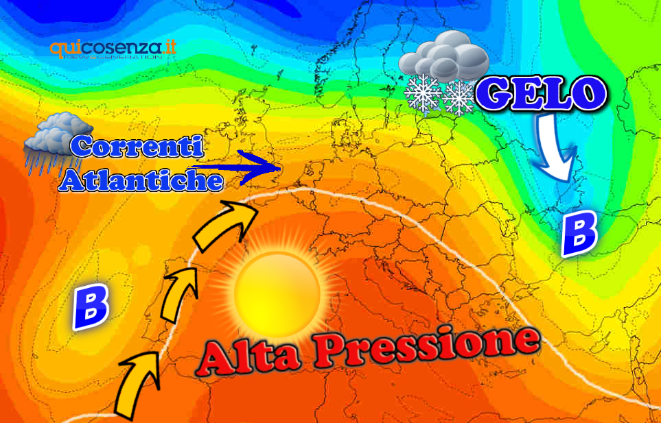 Meteo Calabria Alta pressione fine febbraio