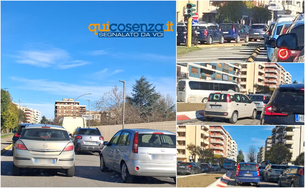 Caos traffico a Rende: «Via Kennedy è diventato un imbuto insostenibile, 20 minuti per percorrere 500 metri» 92 Rende Via Kennedy traffico
