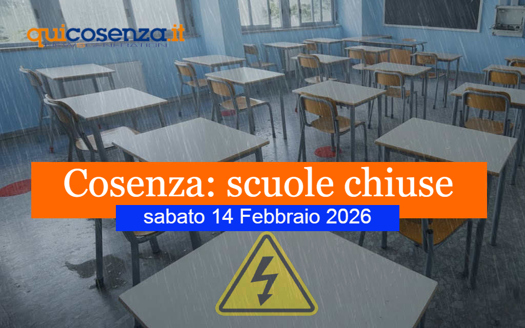 Cosenza: scuole chiuse anche domani 14 febbraio. Prorogata l'ordinanza per allerta meteo 51 Scuole Chiuse Cosenza