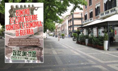 cgil riarmo presidio cosenza